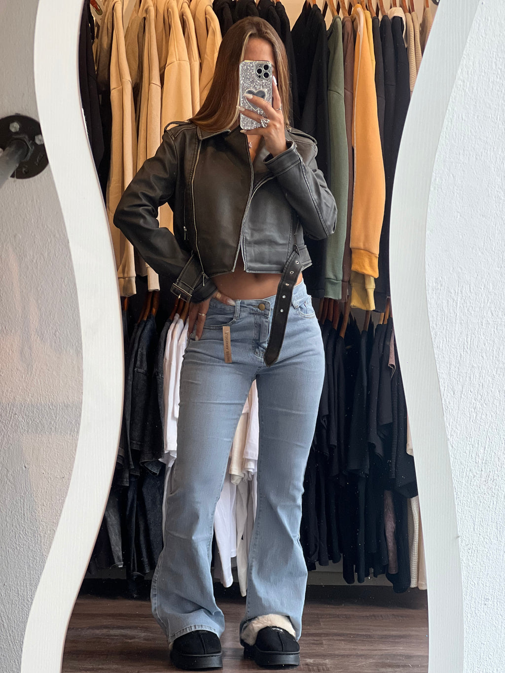 Campera cuerina