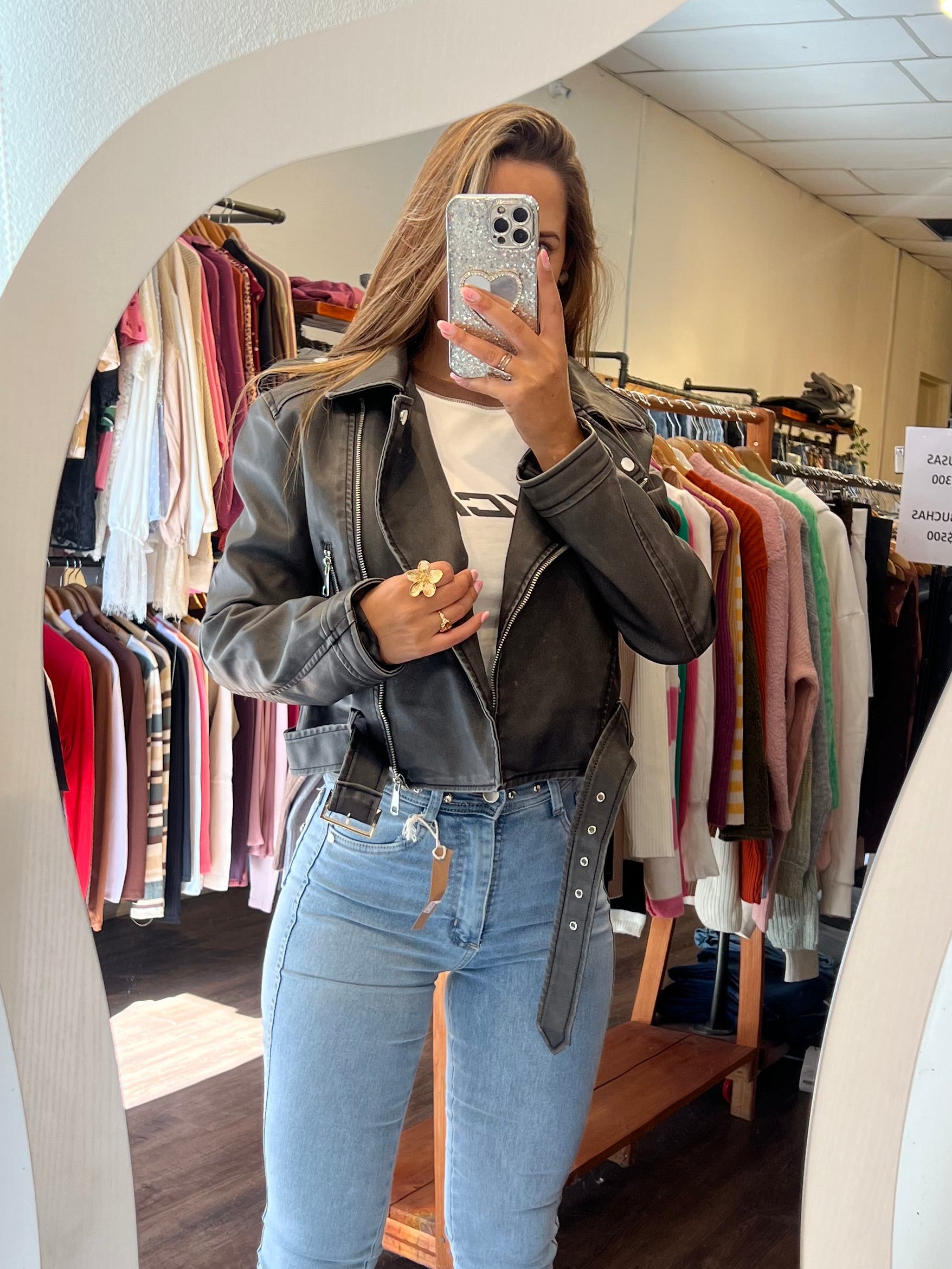 Campera cuerina