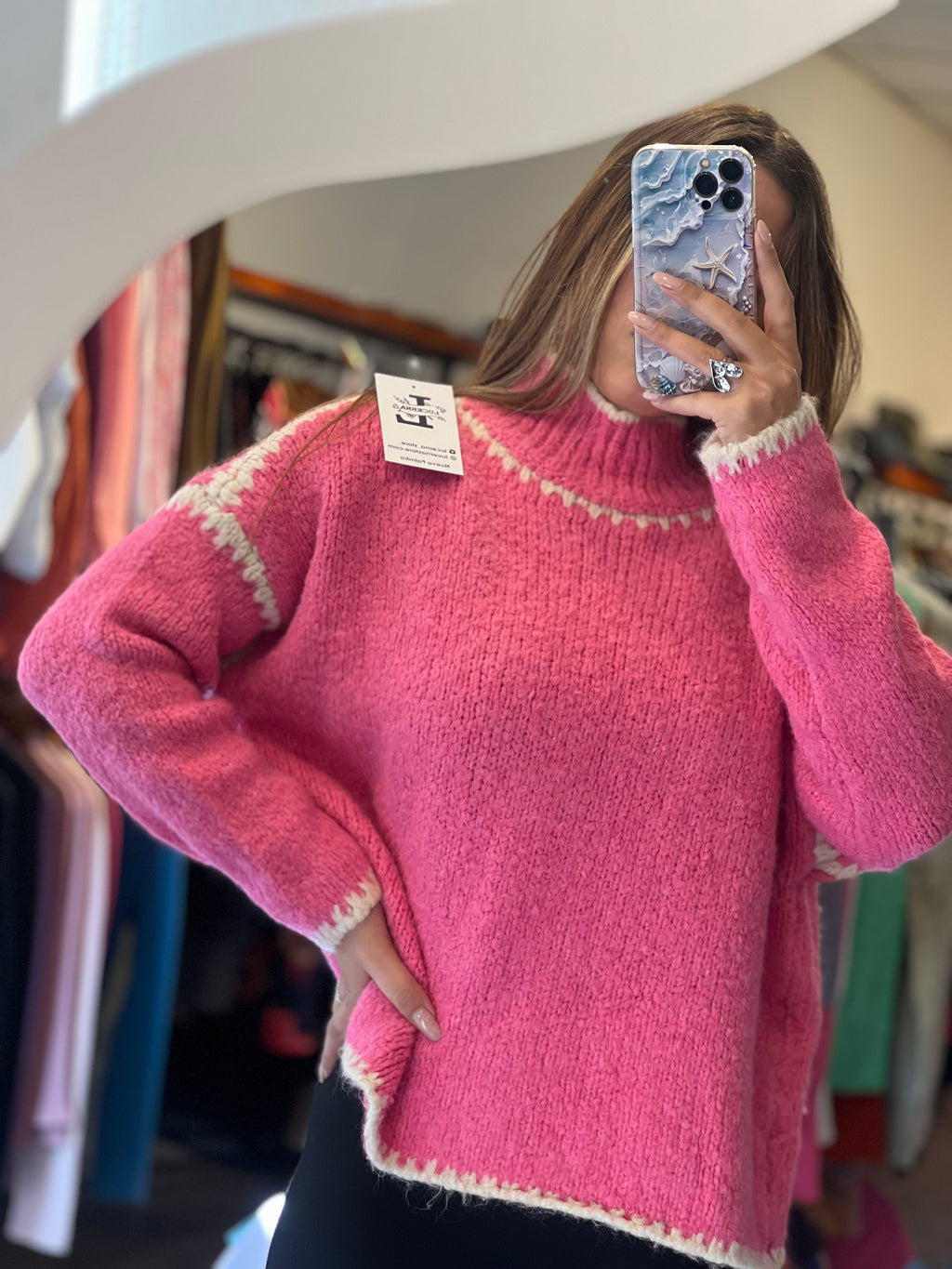 Buzo lana rosa