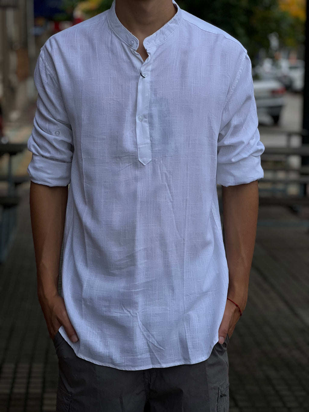 Camisa cuello mao
