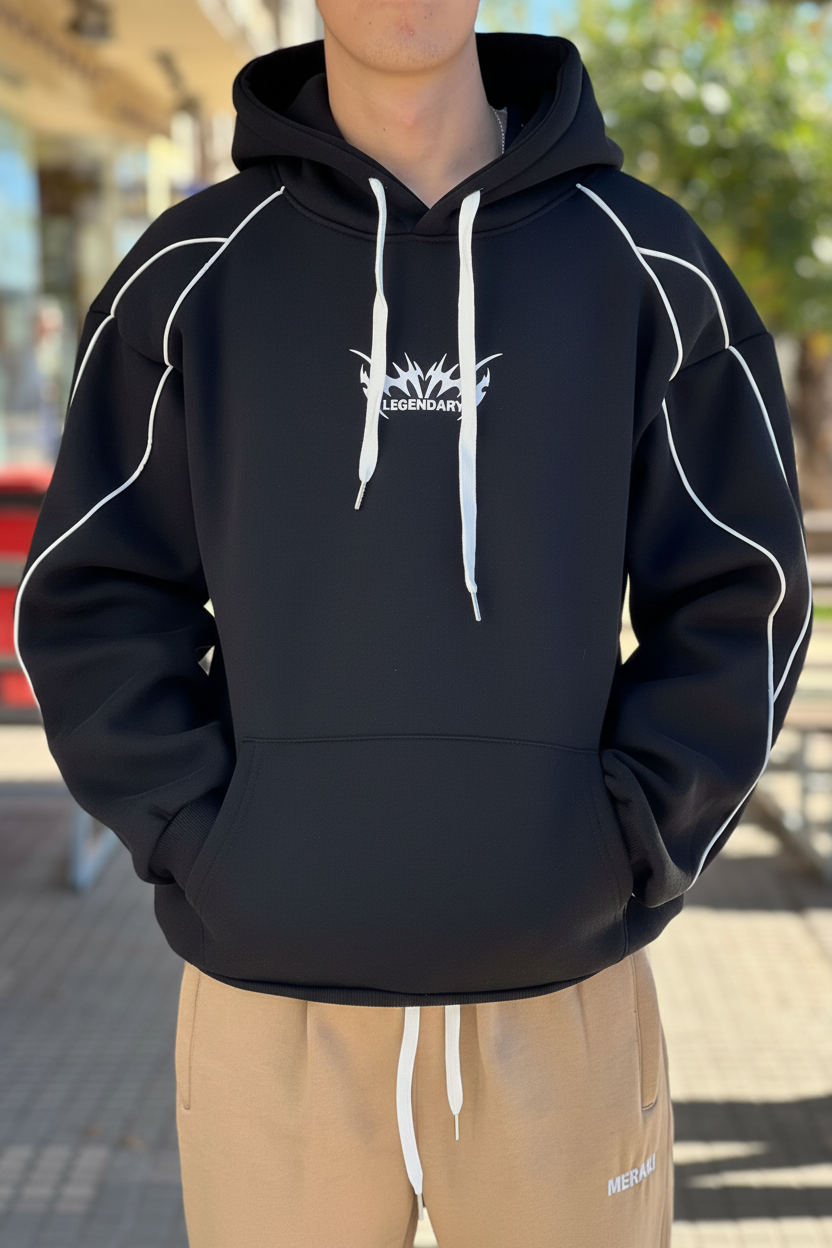 Hoodie negra - frente